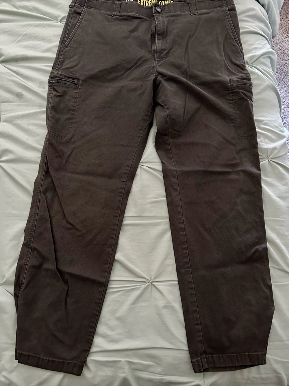 Lee Men's Grey Cargo Pants with Side Pockets